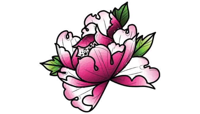 Logo Pivoine Art Tattoo,Orleans Logo Pivoine Art Tattoo,Orleans